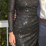 Windsor  Black Sequin One-Shoulder Dress Photo 5
