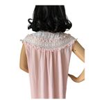 Vintage Margaret night gown sleeveless pink, white lace & ruffles size large Pink Photo 4