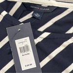Tommy Hilfiger NEW Navy Blue & White Stripe Knit Belted Dress Photo 5