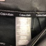 Calvin Klein Womens Pants 6P Black Leather Straight Fit Mid Rise Pocket NWT Photo 2