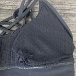 Trina Turk  Black Floral Paisley Print Strappy Bikini Swim Suit Top M Photo 3