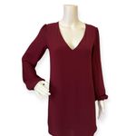 Abbeline Elegant Burgundy  Women's Tunic Dress Photo 1