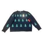 Holiday Time Navy Christmas Tree Ugly Sweater 1X (16W-18W) Sequin Detail NWT Photo 1