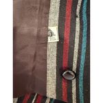 Vintage Raywood and Stein Long Sleeve Striped Button Wool Jacket Medium Blue Photo 5