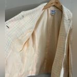 Vintage 90s Pastel Yellow Tweed Blazer Petite 8P Preppy Spring Jacket Photo 5