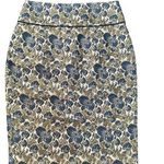 Magaschoni Collection blue gold & cream floral pencil skirt size 8 Photo 0