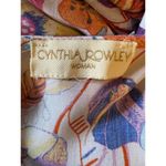 Cynthia Rowley  Shirt Women 2X White Floral High Low Hem Button Back‎ Top Boho Photo 9