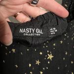 Nasty Gal  Black and Metallic Gold Star Flouncy Babydoll Dress 6 Photo 4