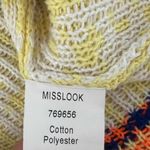 Colorful Striped Sweater Cardigan Yellow Photo 4