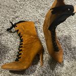 Miss Lola Suede Lace Up Heels Photo 1