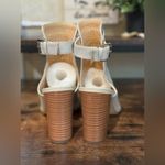 Sam Edelman  Gray Peep toe chunky heel strappy shoes size 10 Photo 6