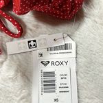 Roxy American Beauty Polka Dot Red Beach Classics Bandeau Swimsuit Bikini Top XS Photo 5