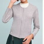 Anthropologie Dolan Trendy Silver Metallic Zip Up Jacket Size L NEW Photo 1