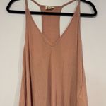 Free People Pink flowy ribbed  strappy tank top Photo 0