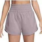 Nike ultra high waist brief lined shorts dri-fit women’s size large athletic tan Photo 1