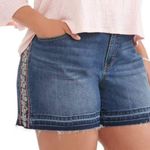 Terra & Sky  Women's Plus Size Embroidered Denim Jean Short Size 18W Boho Summer Photo 0