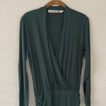 Michael Stars  Green Long Sleeve Mini Dress Ruched NWOT Photo 2