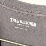 True Religion  Size Medium Black Oversize Buddha Short Sleeve Bella Crop Photo 3