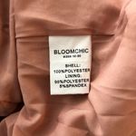 Bloomchic  Geometric Mesh Surplice Neck Belted Ruffles Blouse Sheer Pink 12 Photo 6