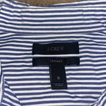 J.Crew Perfect Pinstripe Button Up Bee Insect Embellishment Jewels Blue White 0 Photo 8