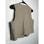 Rachel Zoe NEW Linen Front Tie Vest Tan Beige Beaded Ties Size 10 Photo 6