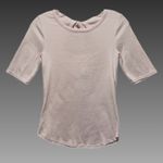 Three Dots NWT  Montauk Stripe 3/4 sleeve tee with wide neck & keyhole back‎ sz S Photo 2