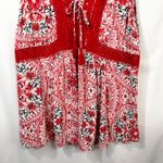 Torrid ‎ Plus Size 2X Top Babydoll Gauzy Crochet Lace Up Sleeveless Floral 709 Photo 7