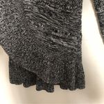 Style & Co . Knit Black Gray White Long Sleeve Open Front Draped Cardigan Sweater Photo 8