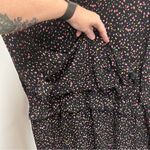 Jacqueline de Yong tiered floral midi dress black w/tiny floral print size 36/4 Photo 3