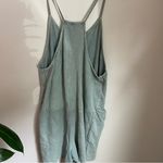Oversized Sage Green Jumpsuit Romper Large Boho Cottagecore Cozy Layers Gorpcore Photo 1