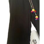 Joe Browns Hit The Beach Wide Leg Elastic Waist Crinkle Pant W/ Pom Poms Size M Black Size M Photo 6