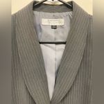 Tahari  Grey Pinstripe Suit Set with Skirt Photo 6