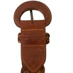 G.H. Bass Brown Braided Weave Genuine Leather Belt & Buckle Women’s Sz Large Photo 4