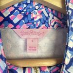 Lilly Pulitzer Skipper Pullover Top Womens Small Royal Blue Pink Crochet Trim Photo 5
