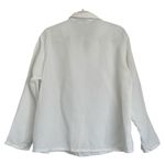 Bryn Walker  White Textured Button Front Long Sleeve Shirt Size Small Photo 1
