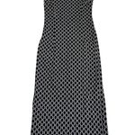 Vintage Maxi Dress Black Beaded Embroidered Sleeveless Slit 80s 90s Gothic Size M Photo 5