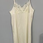 Vassarette Off-White Slip Dress Adjustable Straps Layering Lingerie Sheer Cream Size 36 Photo 0