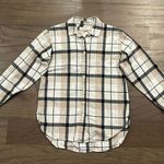 Loft Black and Tan Plaid Flannel Button Down - Size XS Photo 0