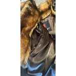 Adrienne Landau Brown Animal Print Faux Fur Lined Vest Pockets XS Oversized Photo 10