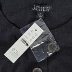 J.Crew  Cutaway vest top in linen‎ Black CI544 14 NWT Sleeveless Button Front Photo 4