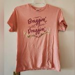 Delta Womens hunting funny graphic t-shirt size medium loose fit peach Photo 0
