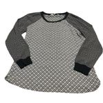 Loft  dressy black and white long sleeve blouse Photo 1
