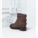 Qupid  Walsh-04 Black PU double buckle Booties Photo 2