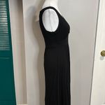 Loveappella  black maxi v neck jersey dress - s Photo 8