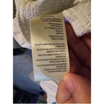 Anthropologie  Maeve Tube Top Smocked White Black Cropped Size XLarge Ruffled Hem Photo 7