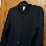 Henri Bendel NWT New York Silk Blend Basic Cardigan Black M Deadstock Photo 2