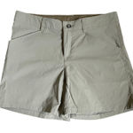 Patagonia Womens Tech Web Hiking Shorts Size 4 Small Khaki Tan Outdoors Granola Photo 0