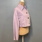 ASOS Design Light Purple Cropped Jean Jacket Size 0 NWOT Photo 3