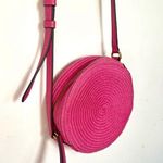 Banana Republic Round Pink Straw Crossbody Bag Photo 3