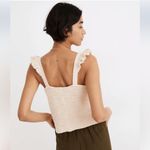 Madewell  Ruffle Strap Button Front Sweater Tank Small Photo 4